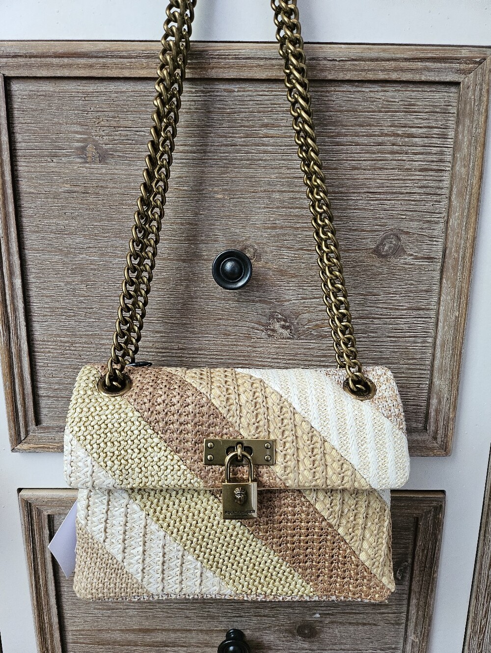 Kurt Geiger London Mini Raffia Convertible Bag